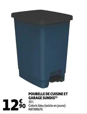 Auchan Poubelle de cuisine et garage sundis offre