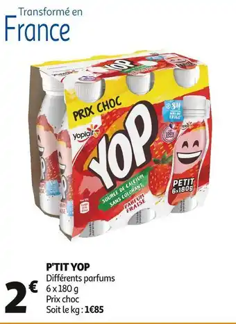 Auchan Supermarché Yoplait p'tit yop offre