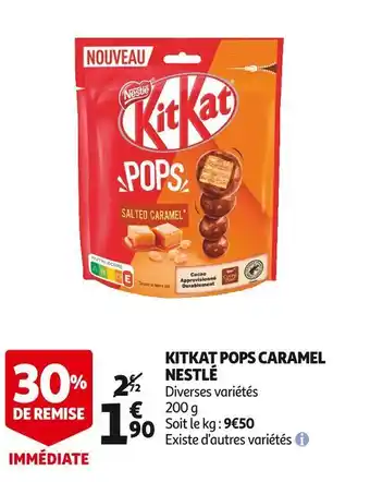 Auchan Supermarché Nestlé kitkat pops caramel offre