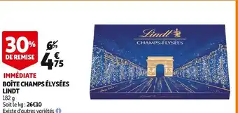 Auchan Supermarché Lindt boîte champs élysées offre