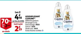 Auchan Supermarché Cajoline assouplissant offre