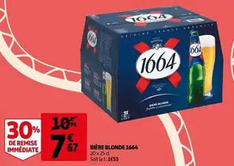 Auchan Bière blonde 1664 offre