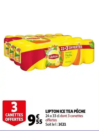 Auchan Lipton ice tea pêche offre