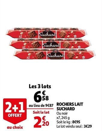 Auchan Rochers lait SUCHARD offre