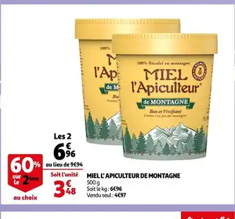 Auchan Miel l'Apiculteur de Montagne offre