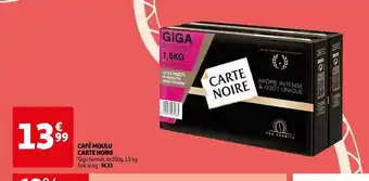 Auchan Cafe Moulu Carte Noire offre