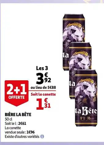 Auchan Biere la Bete offre