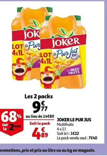 Auchan Joker Le Pur Jus offre