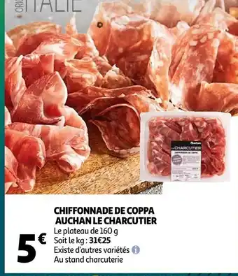 Auchan Chiffonnade de Coppa Auchan La Charcutier offre