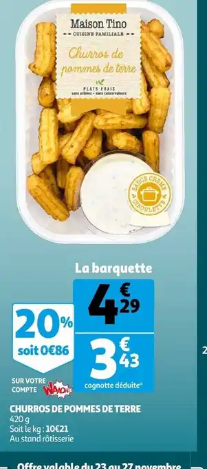 Auchan Churros de Pommes de Terre offre