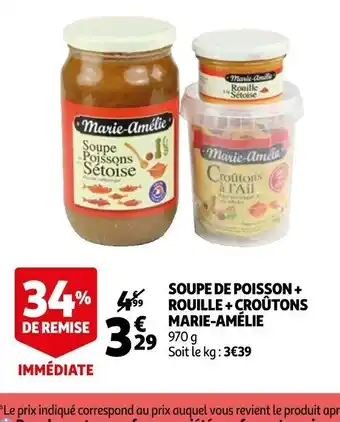 Soupe de Poisson Rouille +Croutons Marie-Amelie