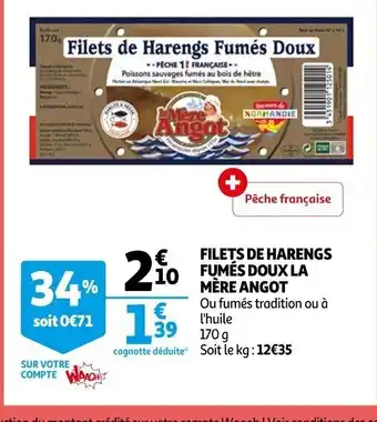 Auchan Filets de Harengs Fumes Doux La Mere Angot offre