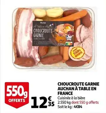 Auchan Choucroute Garnier Auchan a Table En France offre
