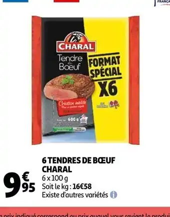 Auchan 6 Tendres de Boeuf Charal offre