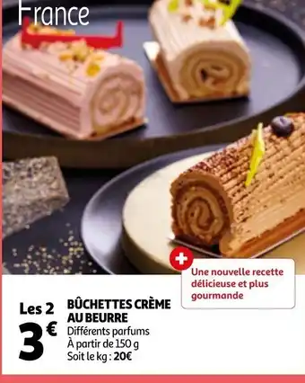 Auchan Buchettes Creme Au Beurre offre