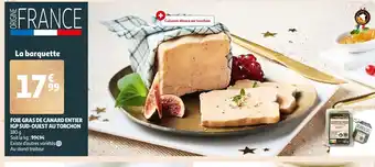 Auchan Foie Gras de Canard Entier IGP Sud-Ouest Au Torchon offre