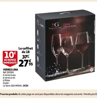 Auchan Verres Lina offre