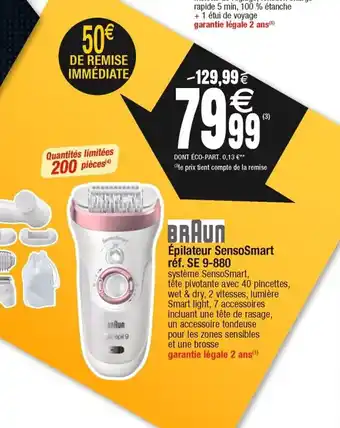 Cora x Carrefour Braun Epilateur Sensosmart offre