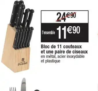 Bloc de 11 Couteaux Et Une Paire de Ciseaux