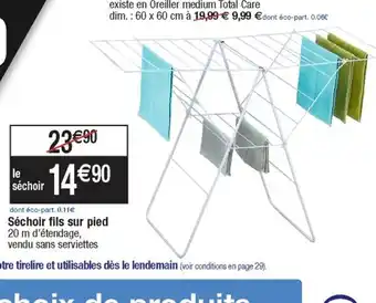 Cora x Carrefour Sechoir Fils Sur Pied offre