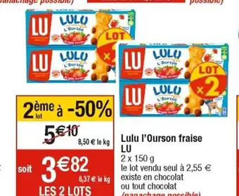 Cora x Carrefour Lulu l'Ourson Fraise Lu offre