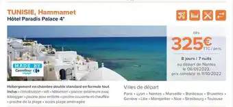 Tunisie, hammamet - hôtel paradis palace 4*
