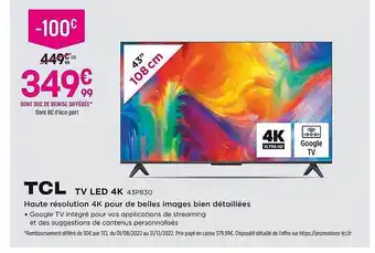Tv led 4k 43