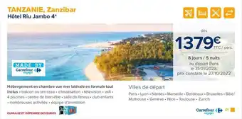 Tanzanie, zanzibar - hôtel riu jambo 4*