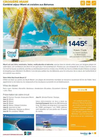 Croisière miami - combiné séjour miami et croisière aux bahamas