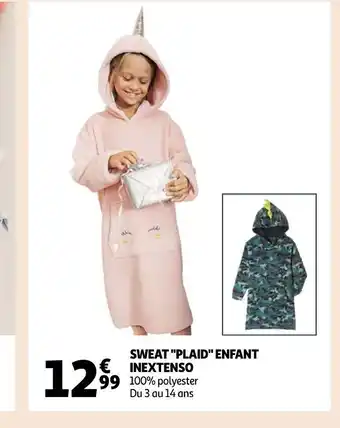 Auchan Sweat Plaid Enfant Inextenso offre