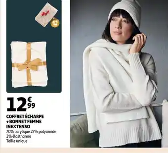 Auchan Coffret Echarpe +Bonnet Femme Inextenso offre