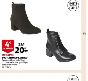 Auchan Boots Femme Inextenso offre