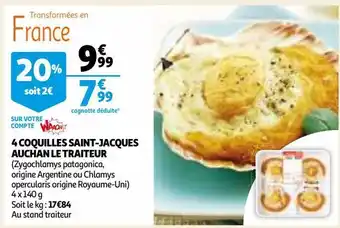 Auchan 4 coquilles saint-jacques auchan le traiteur offre