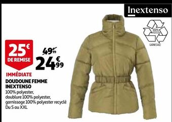 Auchan Doudoune femme inextenso offre
