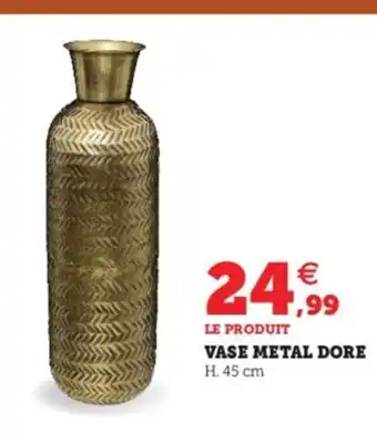 Hyper U Vase Metal Dore offre