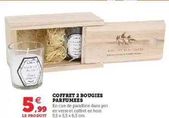 Hyper U Coffret 2 Bougies Parfumees offre