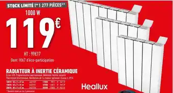 Brico Cash Radiateur à inertie céramique heallux offre