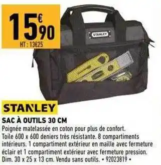 Brico Cash Sac à outils 30 cm stanley offre