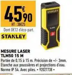 Mesure laser tlm50 15 m stanley