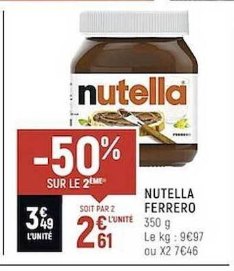 Vival Nutella ferrero offre