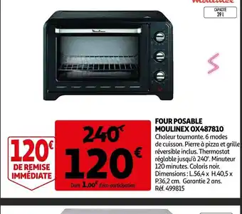 Auchan Four Posable Moulinex OX487810 offre