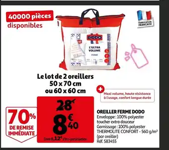 Auchan Oreiller Ferme Dodo offre