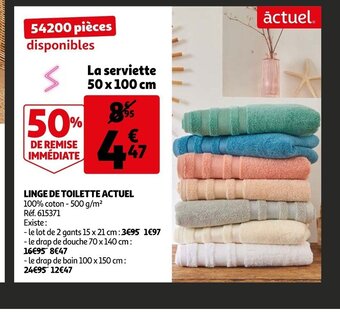 Auchan Linge de Toilette Actuel offre