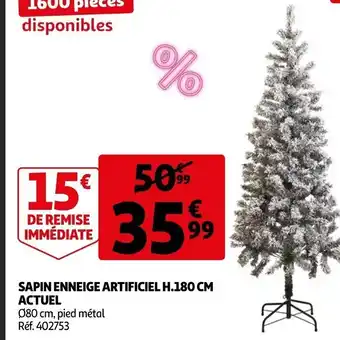 Auchan Sapin Enneige Artificiel 180cm Actuel offre
