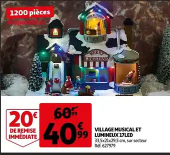Auchan Village Musical Et Lumineux 17 Led offre