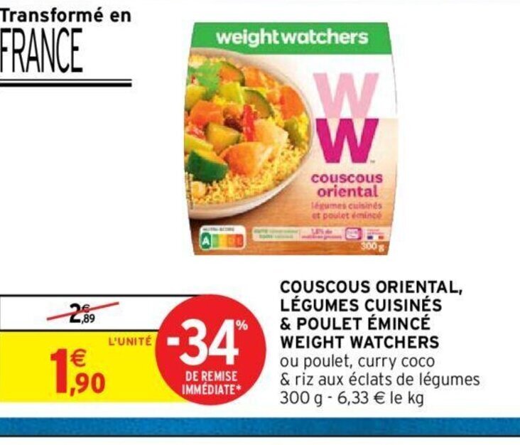 Promo Couscous oriental Legumes Cuisines & Poulet Emince Weight
