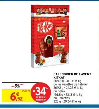 Intermarché Calendrier de l'Avent Kitkat offre