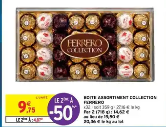 Intermarché Boite Assortiment Collection Ferrero offre