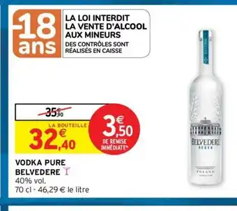Intermarché Vodka Pure Belvedere offre