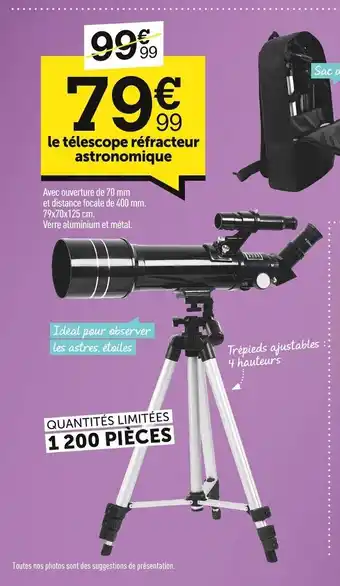Le Télescope réfracteur Astronomique